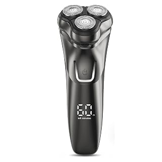 Electric Shaver for Men Waterproof - Wet/Dry Cordless Rotary Shaver - Precision Blades Sensitive Skin Care, USB Fast Charging & Pop-up Trimmer Vintage Black Upgraded - Amazon product rated Grade A