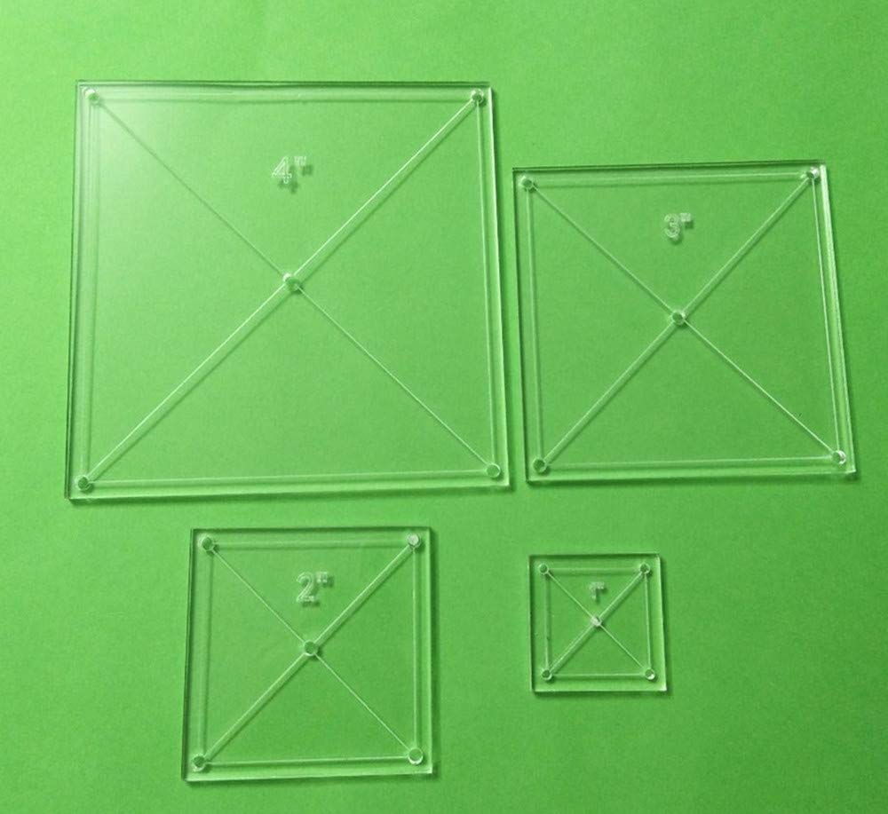 Square Quilting Template Set, 4