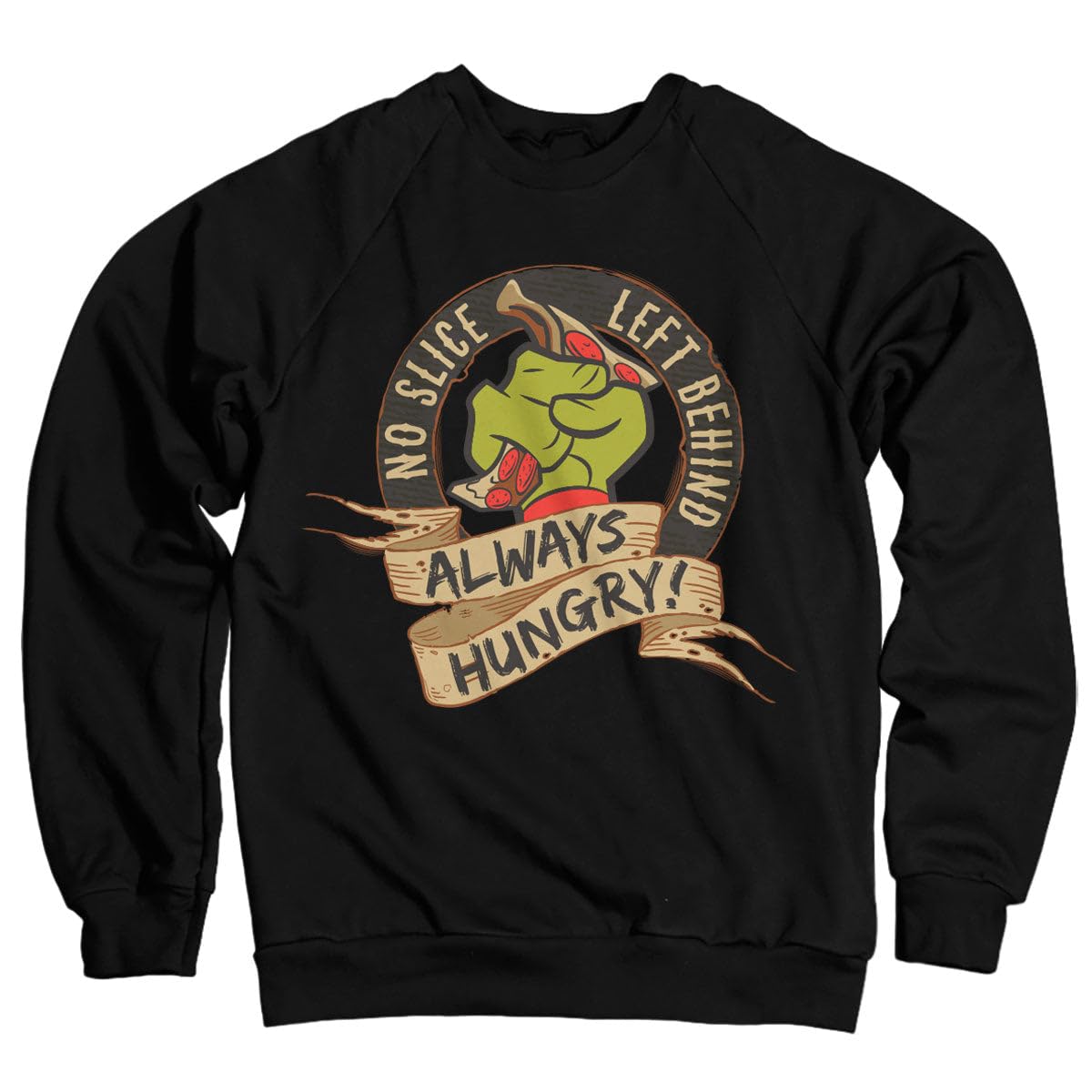 Sweat Tortues Ninja Medium - Idée Cadeau Idéale en Noir No Slice Left Behind - 2