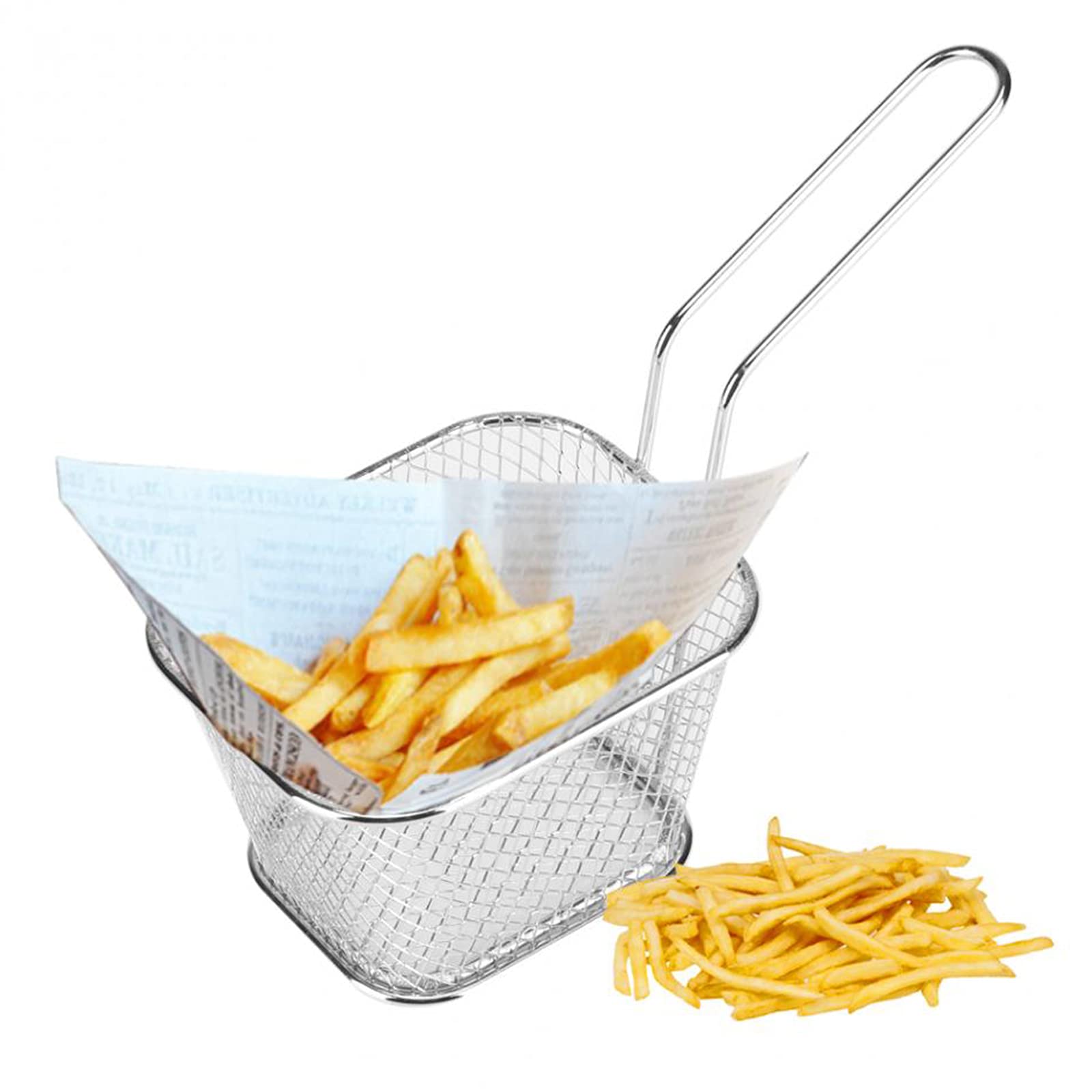 URCheers 8 x Stainless Steel Frying Baskets 10 x 8.3 x 13 cm