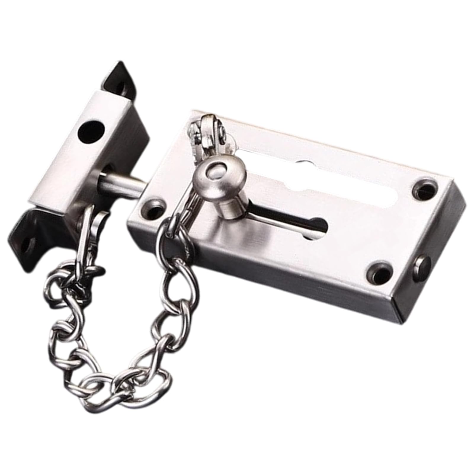 Kalttoy Premium Stainless Steel Adjustable Door Chain Easyly Installation Door Security Chain for House Apartment Warehouse Resistant