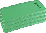 Meister Kniekissen 4er Set – Eva Kniepolster 40 x 18 cm für Gartenarbeit und als Sitzunterlage – Mit Griff – Abwaschbar – Grün