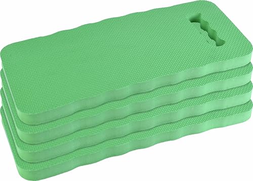 Meister Kniekissen 4er Set Eva Kniepolster 40 x 18 cm für Gartenarbeit und als Sitzunterlage Mit Griff Abwaschbar Grün