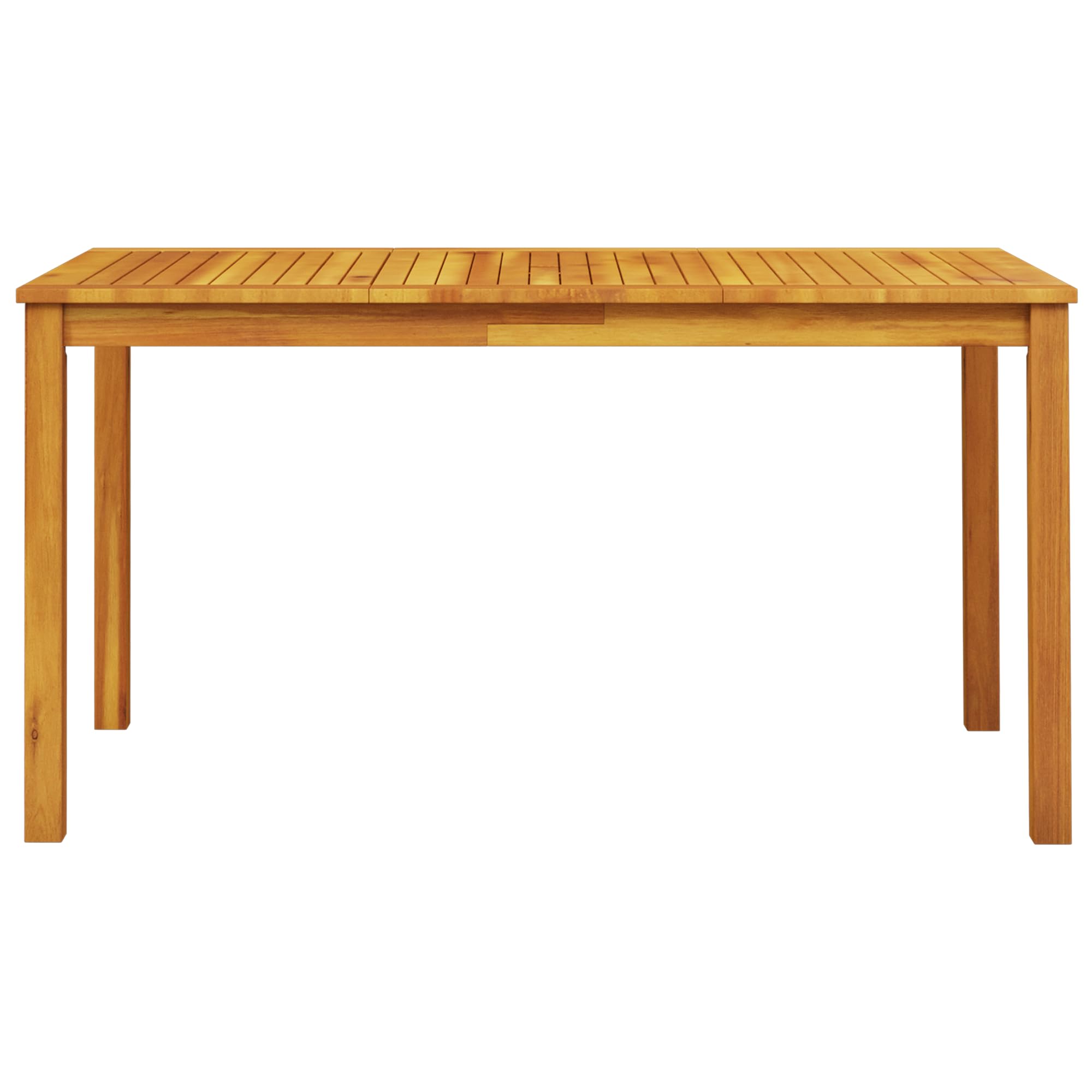 Set da Giardino 7 Pezzi in Legno Massello di Acacia Tavolo Rettangolare con Sedie per Esterno Balcone Pranzo all'Aperto Resistente e Comodo