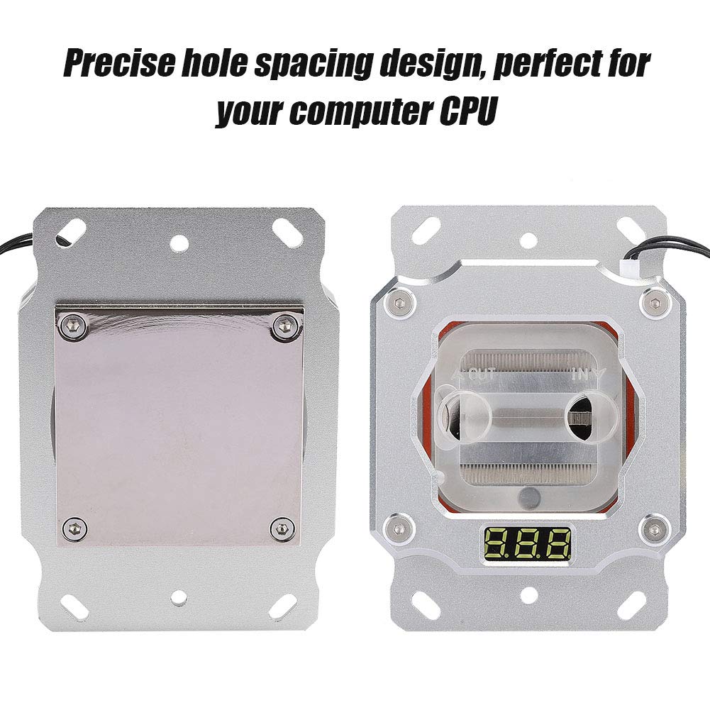 Exclusive Discount 70% Price CPU Water Block Waterblock with Temperature Display, PC Water Cooling Waterblock (Copper + PMMA + Anode Aluminum), CPU Cooler for AMD AM2, AM2 +, AM3, AM3 +, AM4 Systems Lowest Price CPU Water Block Waterblock with Temperature Display, PC Water Cooling Waterblock (Copper + PMMA + Anode Aluminum), CPU Cooler for AMD AM2, AM2 +, AM3, AM3 +, AM4 Systems