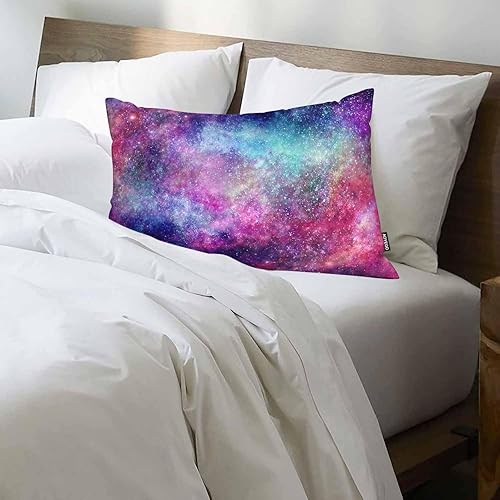 Miniatura 3 de AOYEGO Funda de almohada con diseño de galaxia, nebulosa espacial, universo, racimo, funda de almohada para dormitorio, sala de estar, sofá, tamaño