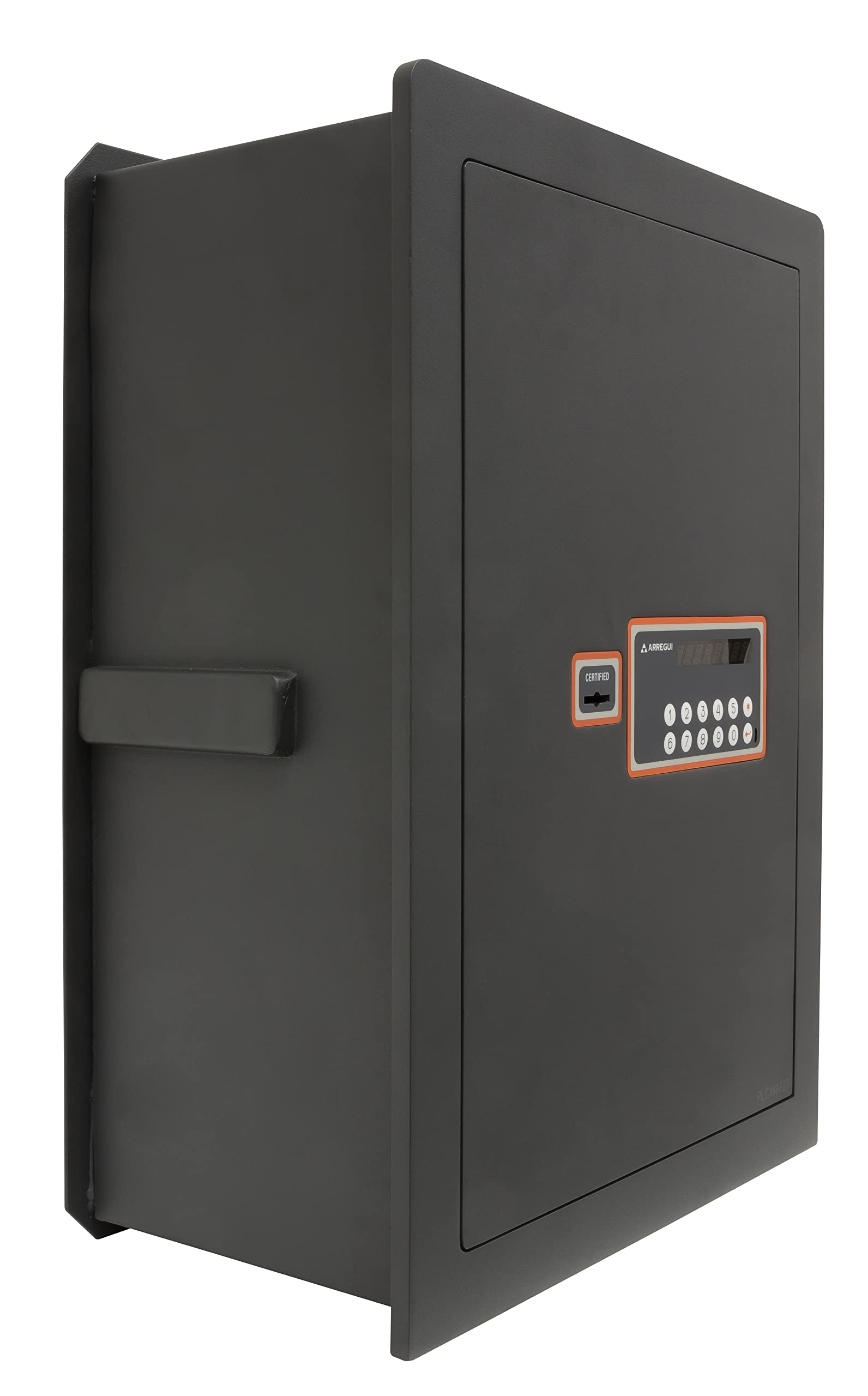 ARREGUI Plus C 181080 Caja fuerte de empotrar a pared con cerradura certificada de llave y codigo | Caja de doble Seguridad para casa y hogar | Fundo extensible | 52 x 38,5 x 20/30 cm | 24 a 40 L