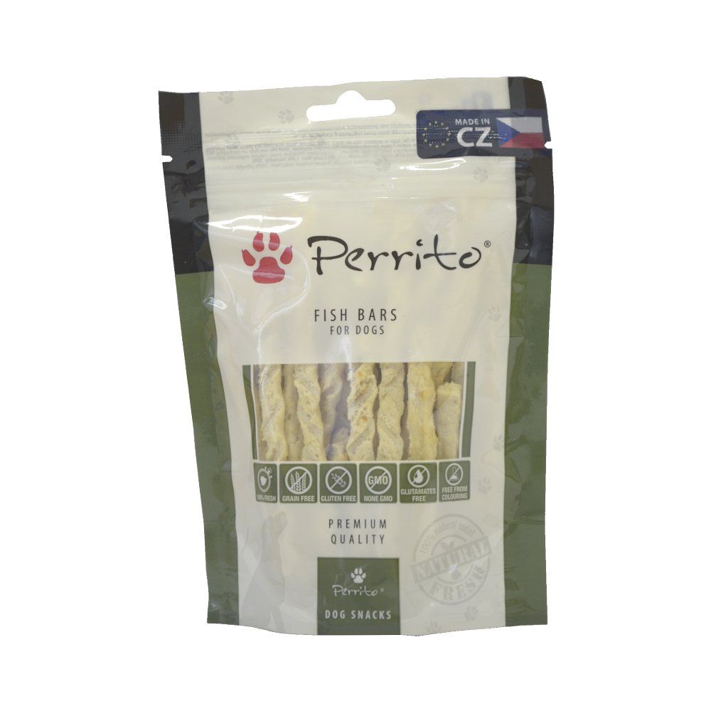 Perrito Fish Bars Dog Treats Pack of 10 (10 x 100 g)