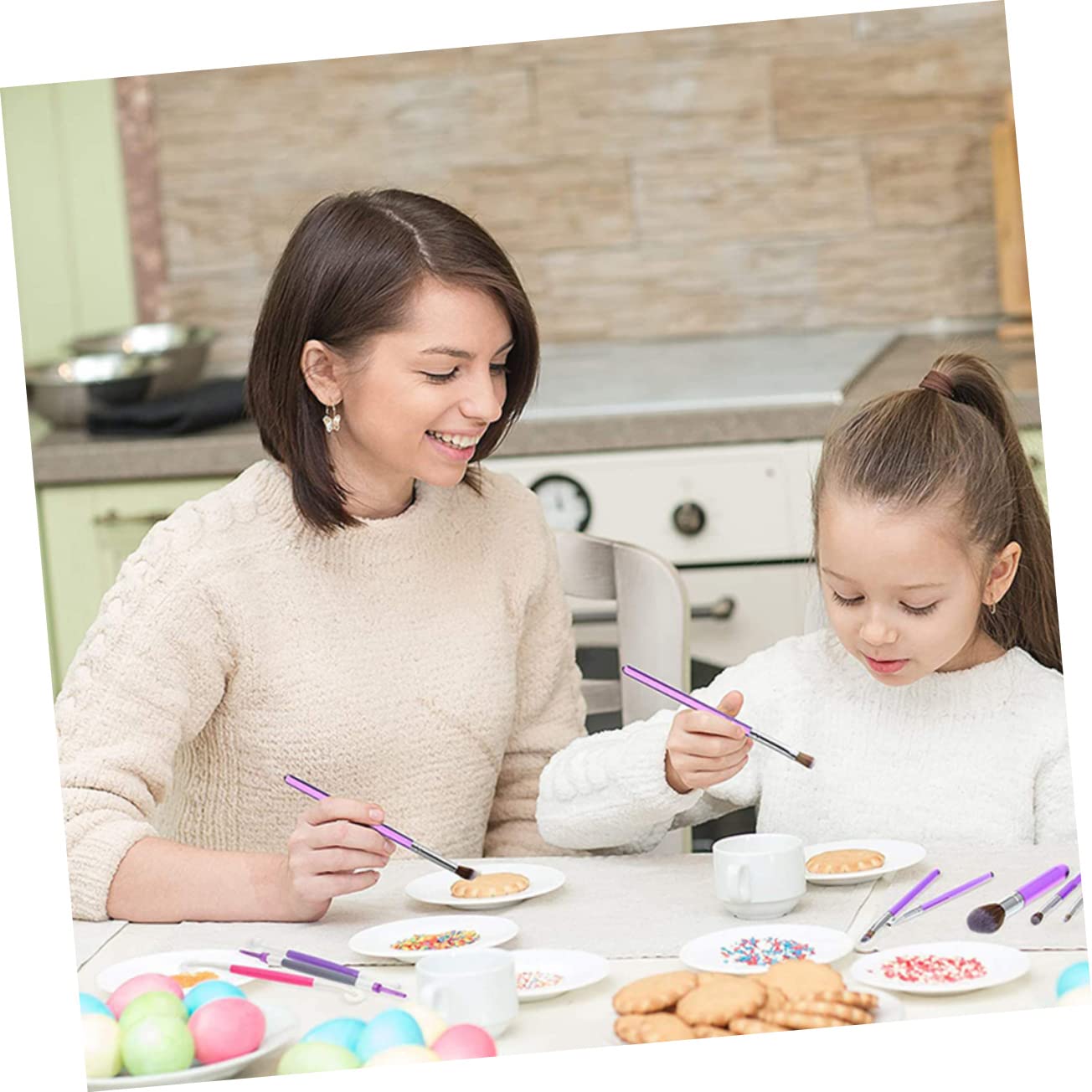 MAGICLULU 4 Set Custodia per Penna con Incisione Fondente Torta Kit di Decorazione di Biscotti Spruzzatori Tortiere di Grandi Dimensioni Cottura al Forno Mousse Decorare Plastica 8 Pezzi * 4