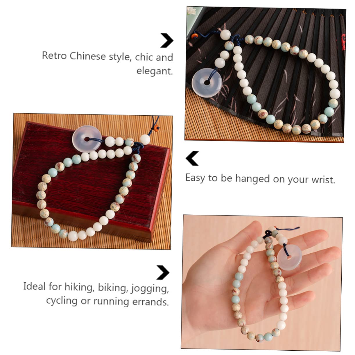 Gatuida 3piezas Cadena Colgante De Jade y Shoushan Para Teléfono Correa Anticaídas Desmontable Estilo Chino Para Uso Diario