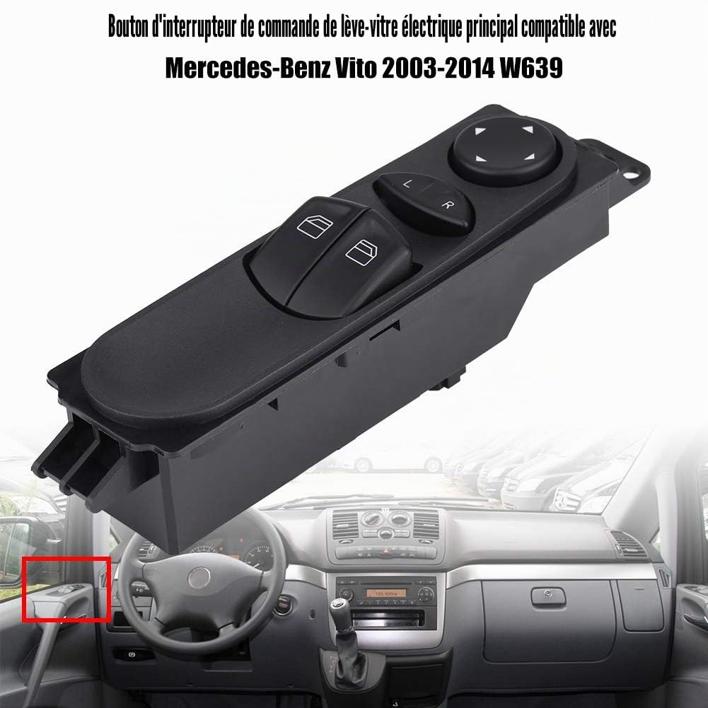 Interrupteur Fenêtre Conducteur Vito W639 2003-2014, Commutateur Contrôle Électrique Vitre Principale, Pièce Remplacement CompatibleViano