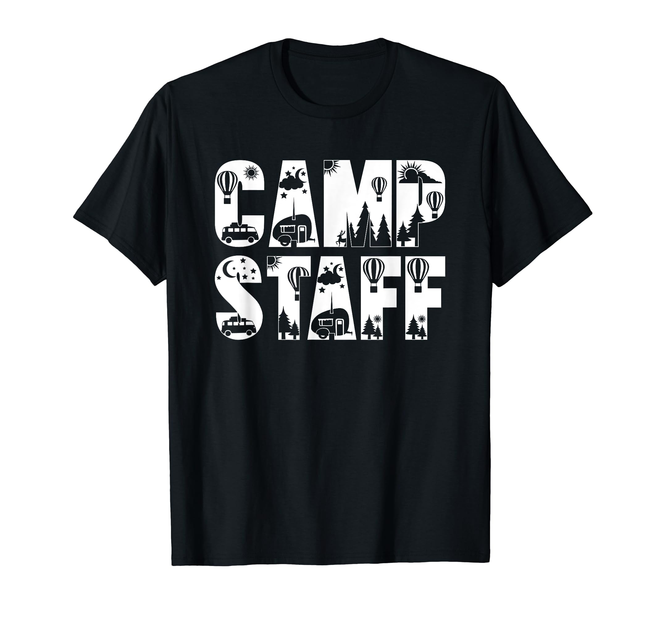 Camp StylishCamp staff camping elements cute graphic camp team T-Shirt