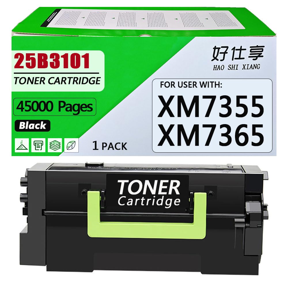 XM7355 Toner kompatybilny z drukarką XM7355 XM7365, zamiennik dla kasety z tonerem 25B3101, wysoka wydajność, idealny do drukowania na dużej objętości