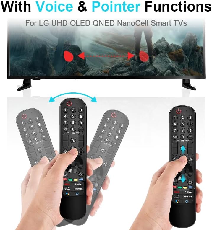 Miniatura 4 de LG Magic - Control remoto con función de voz, reemplazo remoto de Smart TV, compatible con modelos de TV UHD OLED QNED 2021-2024