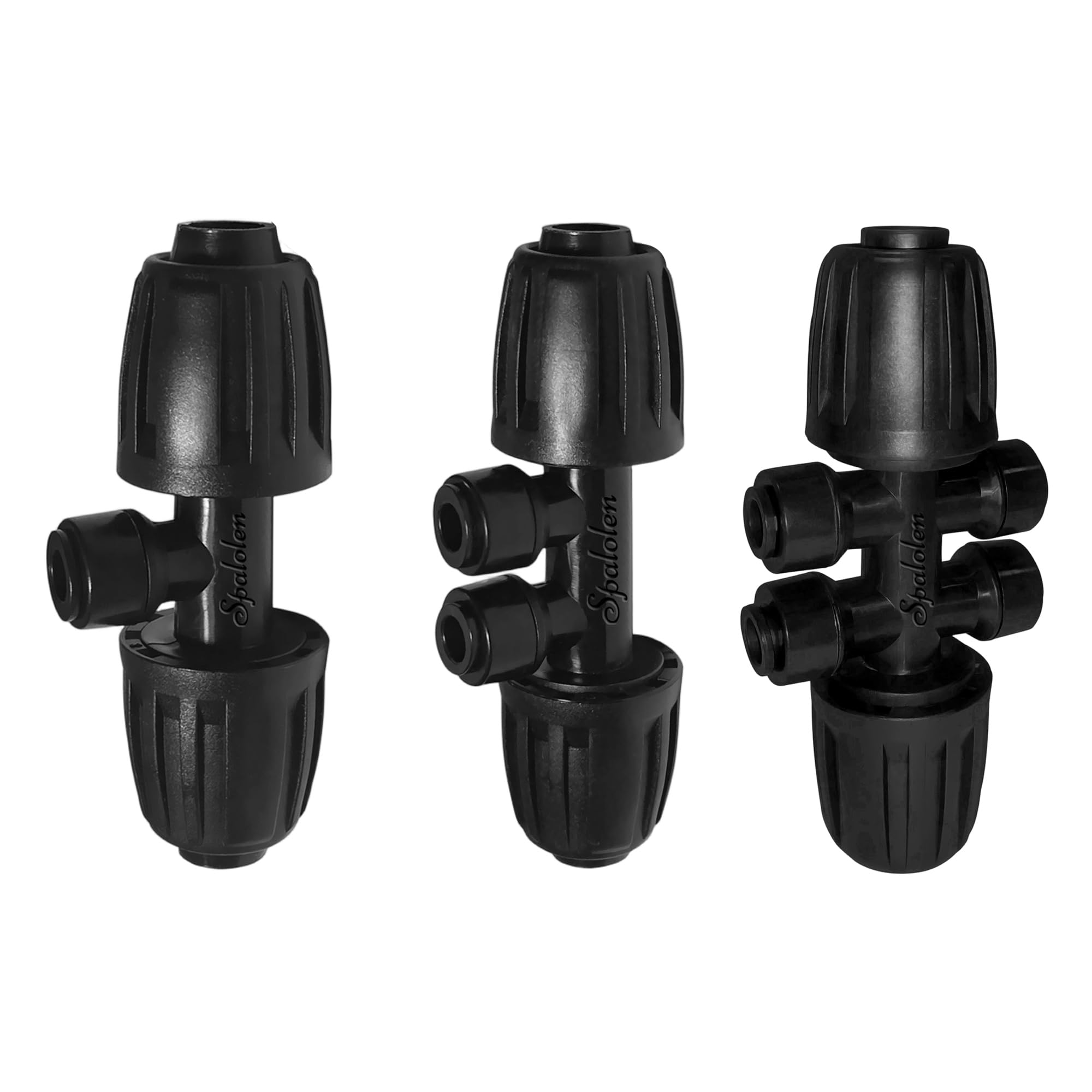12 Pack 1/2'' to 1/4'' Drip Irrigation Fittings Kit, Push-to-Fit 3-Way | 4-Way | 6-Way Connectors Anti-leak Locked Drip Irrigation Part, Universal