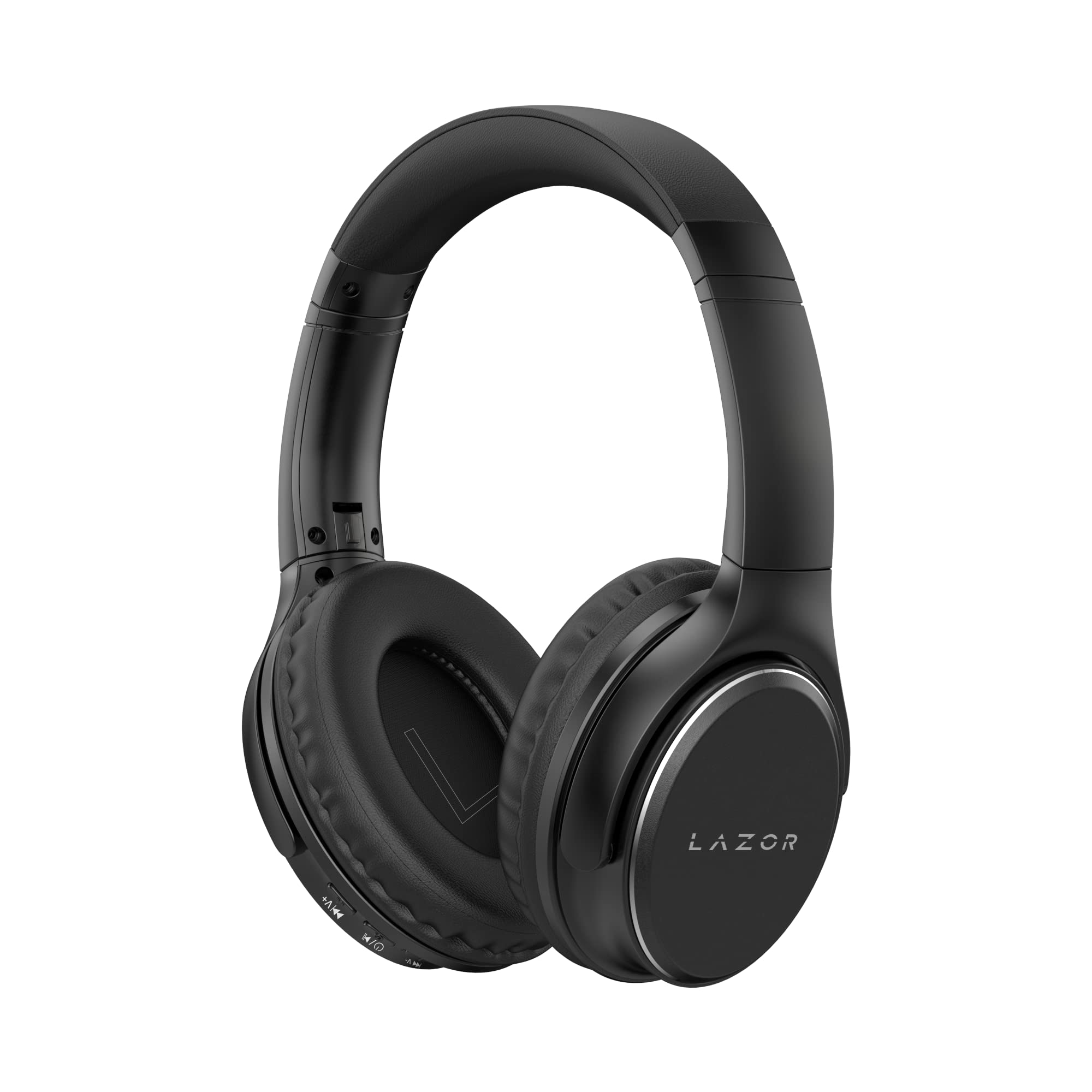 Lazor Jazz Wireless On-Ear Headphones Easy Hands-Free Calling, Bluetooth Audio Ea203 Black
