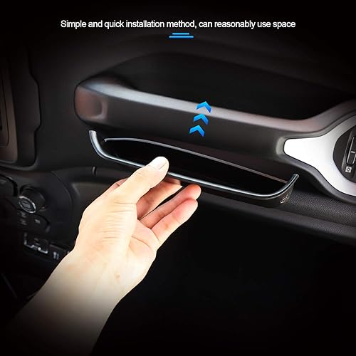Miniatura 6 de JeCar Bandeja de almacenamiento con asa de agarre para Jeep Renegade, organizador de almacenamiento para Jeep Renegade 2015-2023