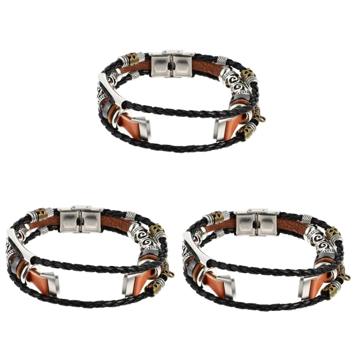 OSALADI 3stücke Vintage Armband Aus Leder Für Damen Kompatibel Mit Smartwatch Elegantes Armband Für Alltag Und Besondere Anlässe Leicht Und Hautfreundlich Zu Besonderen Anlässen