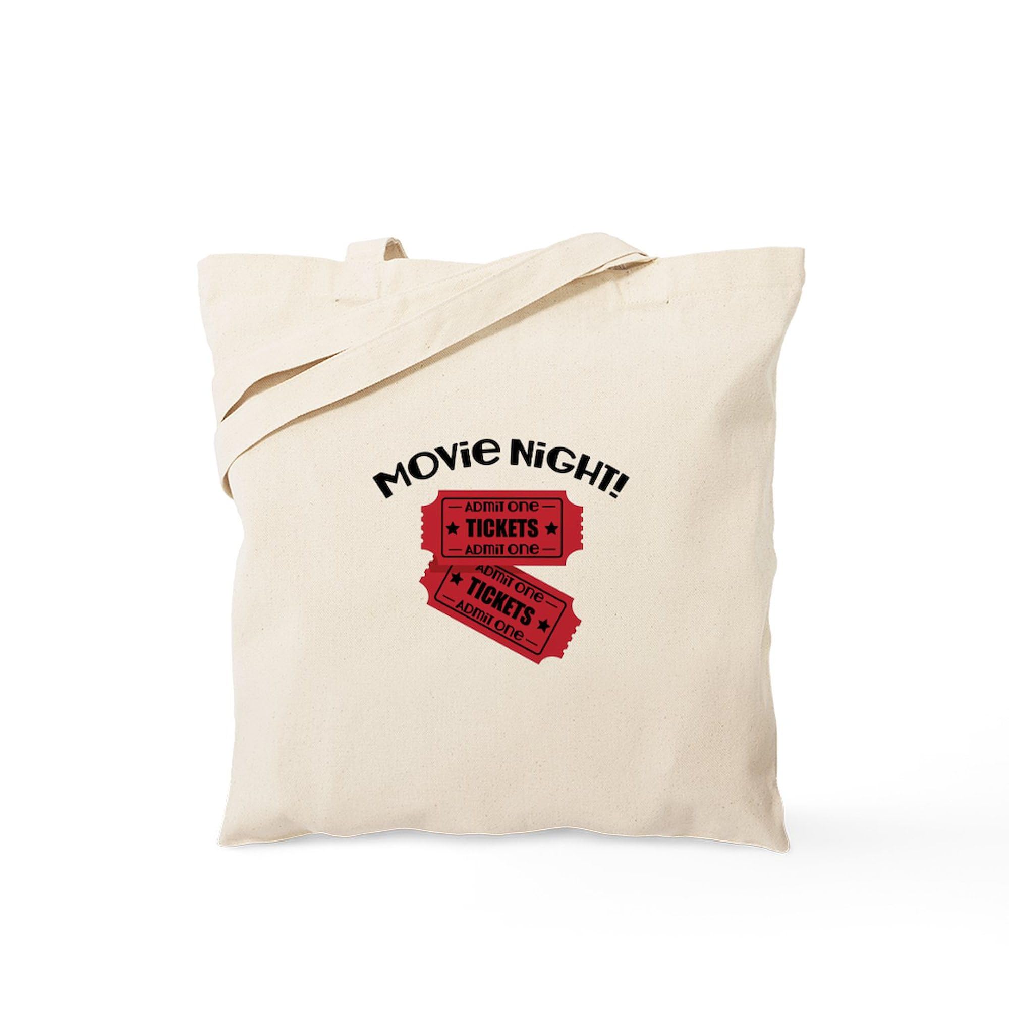 CafePress Movie Night Tote Bag Reusable Natural Beige Canvas Shopping Bag