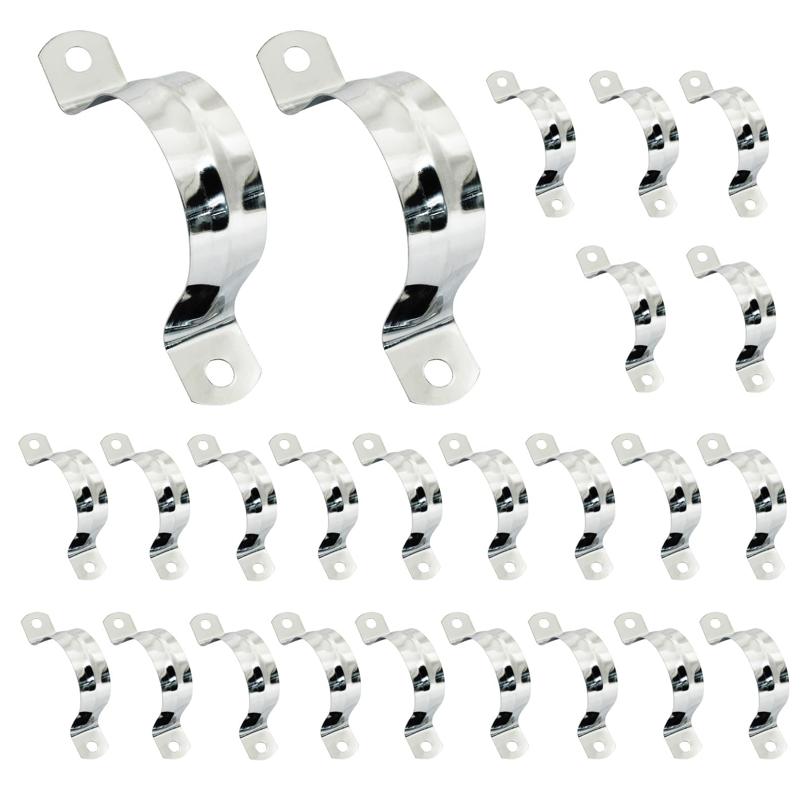 25 Pack, 1-1/2 Inch (40mm) M40 Rigid Pipe Strap