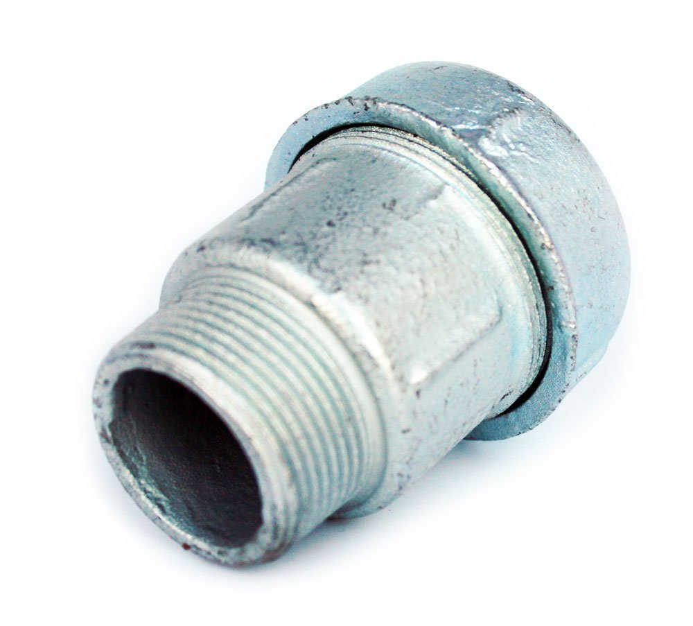 Plumbing4home Men's Black 1/2" Bsp Thread X 20Mm Pipe Compression Joint Fittings Connector Union