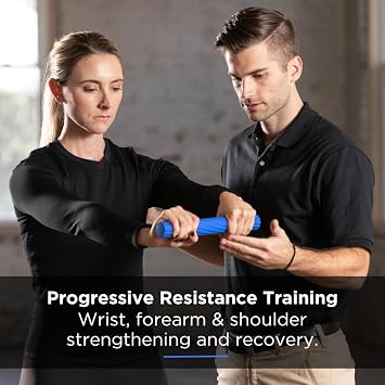 THERABAND FlexBar, Physical Therapy, Flex Bar, Elbow, Exercise, Twist, Blue | Tennis elbow therapy bar that helps relieve tendonitis pain and improve grip strength