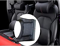 Vista 7 de Almohada de apoyo para el cuello del asiento del automóvil, piel sintética suave + espuma viscoelástica, almohadilla de apoyo para la cabeza