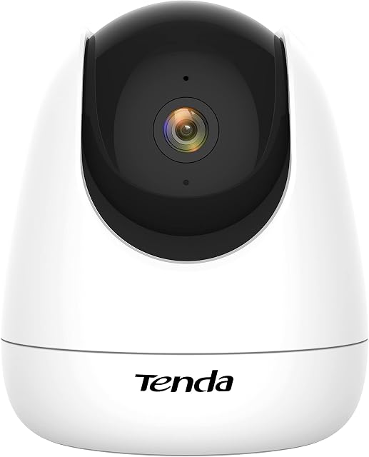 Tenda CP3 Wewnętrzna kamera monitorująca, obracana o 360 ° kamera IP WLAN(1080p, 12m noktowizor, czujnik ruchu, alarm dźwiękowy i świetlny, wiadomość push, kamera dla psa i kota)