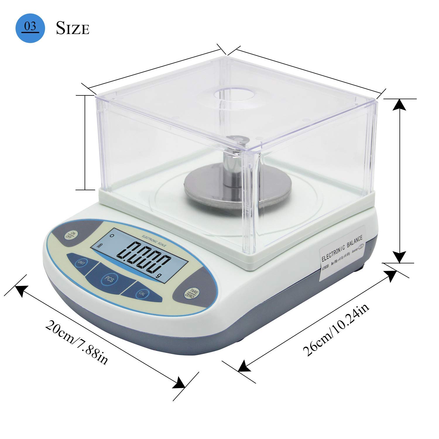 Präzise Digitale Analysenwaage, 0,001 g, 100–500 g, optional elektronische Laborwaage, 1 mg, Goldschmuck, Backwaage, Küchenwaage mit Windschutzscheibe (100 g, 0,001 g)