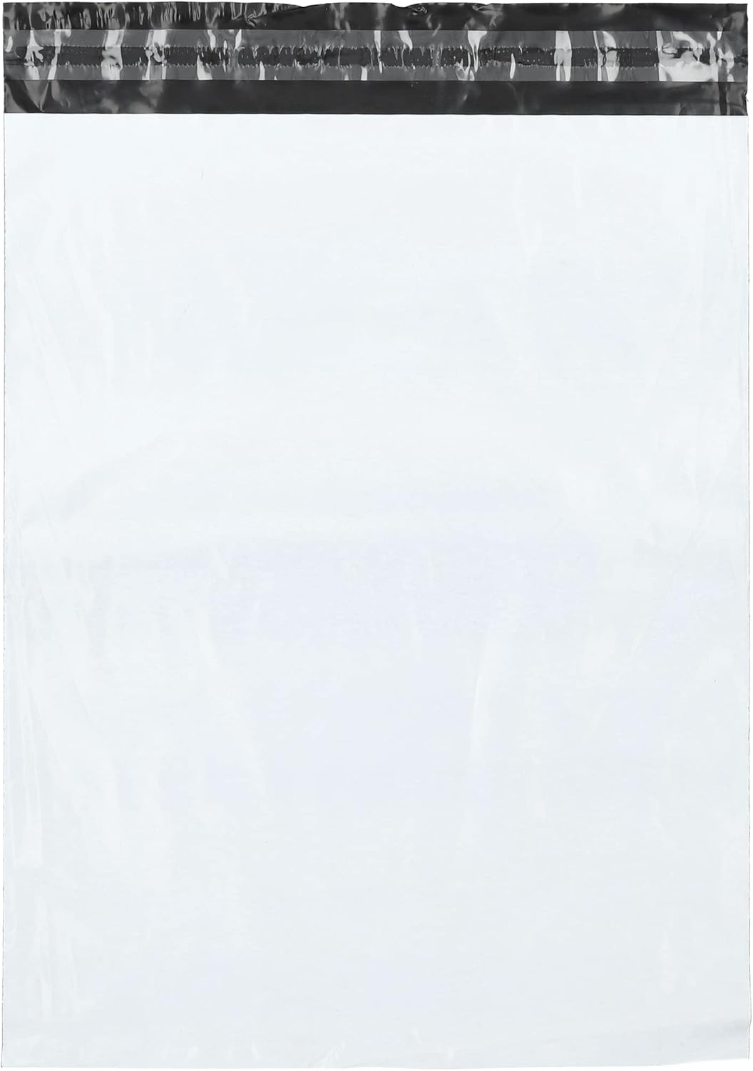 PSBM Poly Mailers, 12x15.5 Inch, 100 Pack, 2.5 Mil Thick, Shipping Envelope Mailers, White/Grey, Self Seal and Peel Strip