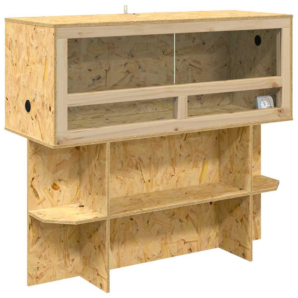 Terrarium Braun 100x40x90 cm OSB Indoor | Terrarien, Reptil Fütterungsbox für Reptilien, Schlangen, Schildkröten, Amphibien