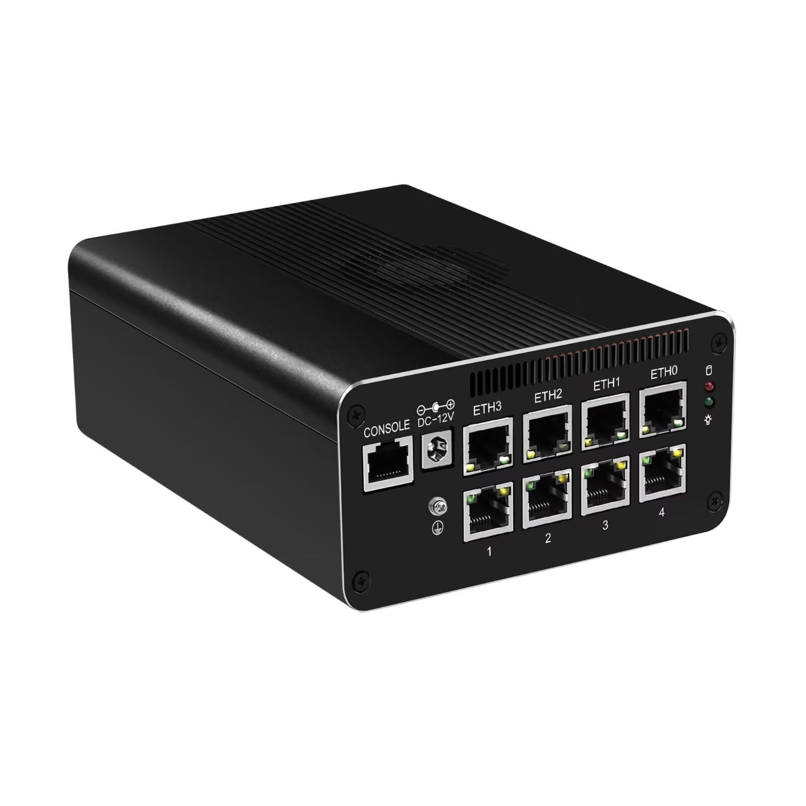 Mini PC Firewall Micro Appliance, 8 Port i226V 2.5GbE LAN,12th Gen Core i5 1240P, OPNsense Hardware, USB3.2, Type-C, TF, Console COM, 4 Display, DDR5 16GB RAM 128GB SSD