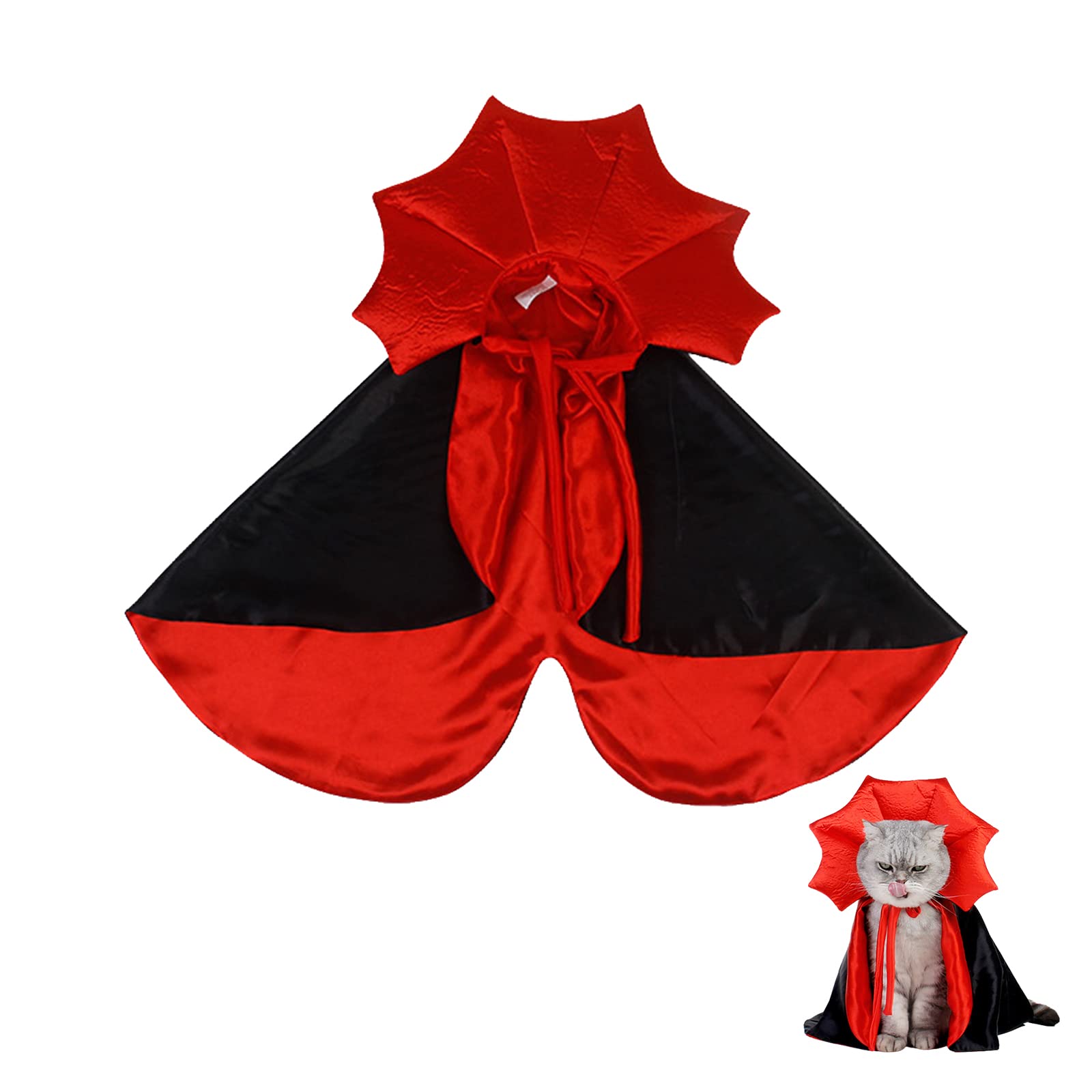 Vampir Kostüm Für Haustiere - Halloween Umhang Für Hunde & Katzen Mit Verstellbarem Hals