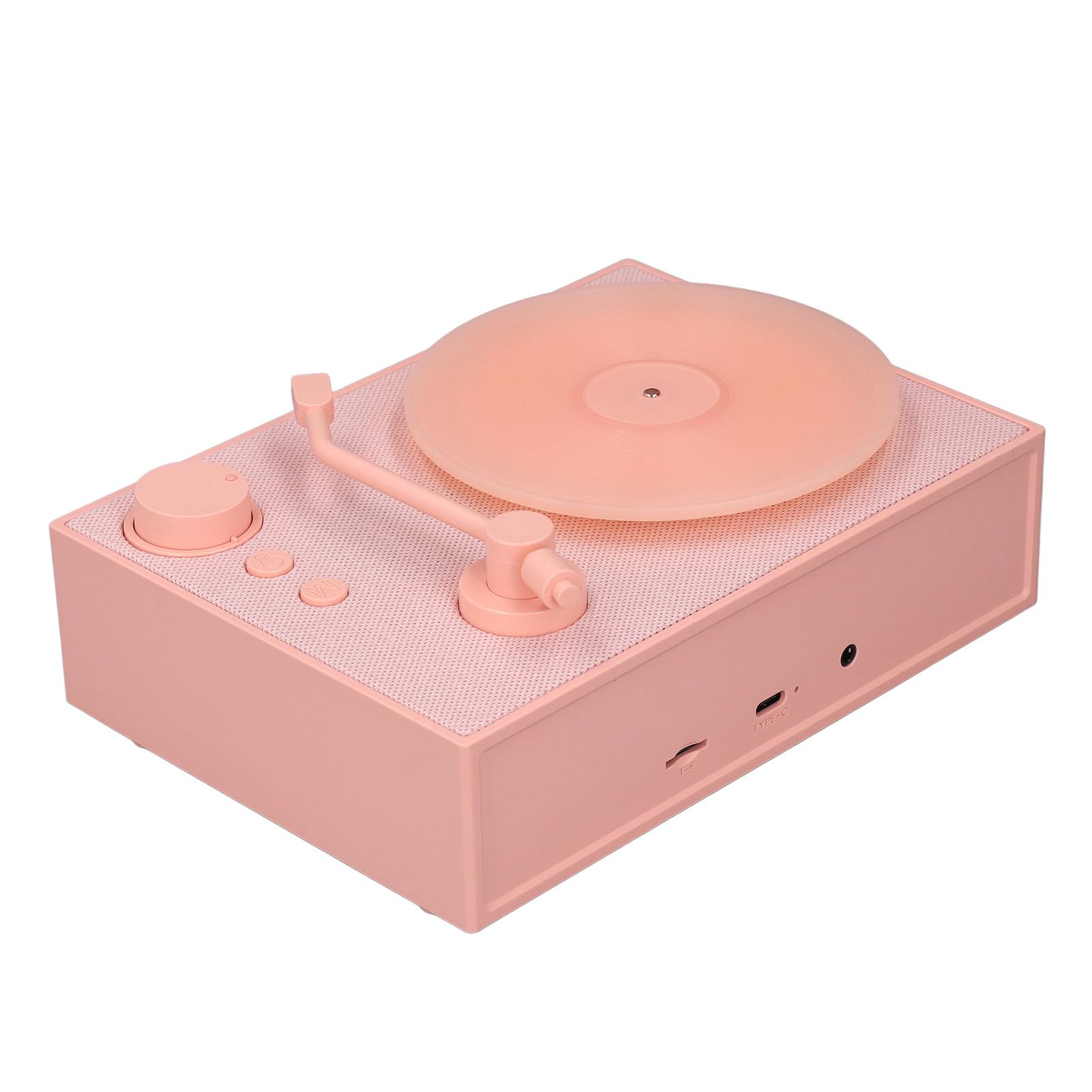 Lampada da Comodino retrò con Altoparlante Bluetooth e Luce Ambientale, Supporta Schede di Memoria da 32 GB per il Relax e il Sonno a casa. (Rosa)