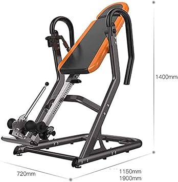 Heavy Duty Inversion Table, Foldable Gravity Trainer (With 3 Inversion Angle), Dual Stability, Safety, Home Gym Back Stretch Machine, Relieve Spine, Back Pain