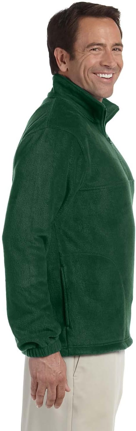 Harriton 8 oz. Quarter-Zip Fleece Pullover, Medium, HUNTER