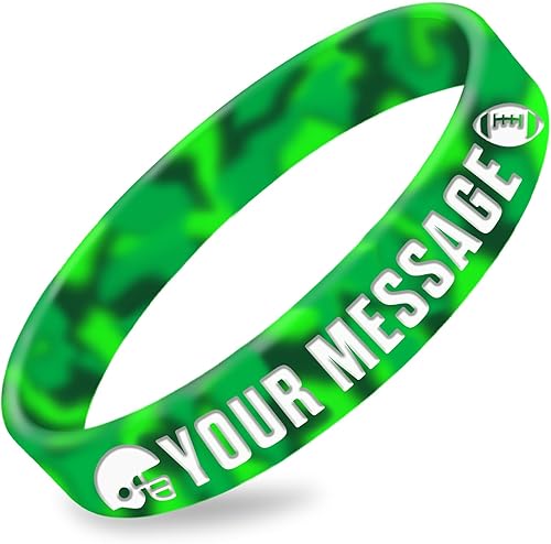 CYCLUSIVE 50 pulseras de silicona personalizadas para motivación, recuerdos de fiesta, eventos, cumpleaños, conciencia