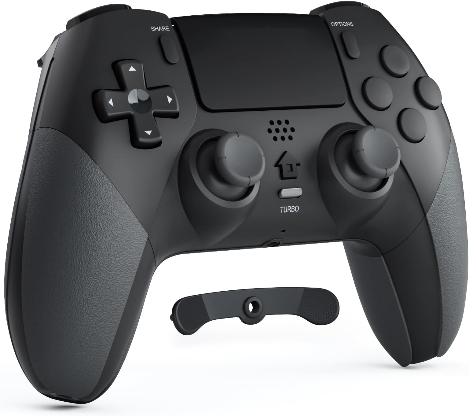CHEREEKI Wireless Controller for PS4 Gamepad with Dual Vibration 6-Axis Motion Sensor Black
