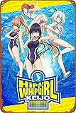 Keijo!!!!!!!! ポスター ブリキ看板 カフェバー ホーム ウォールアート 装飾 レトロ メタル ブリキ看板 8x12インチ