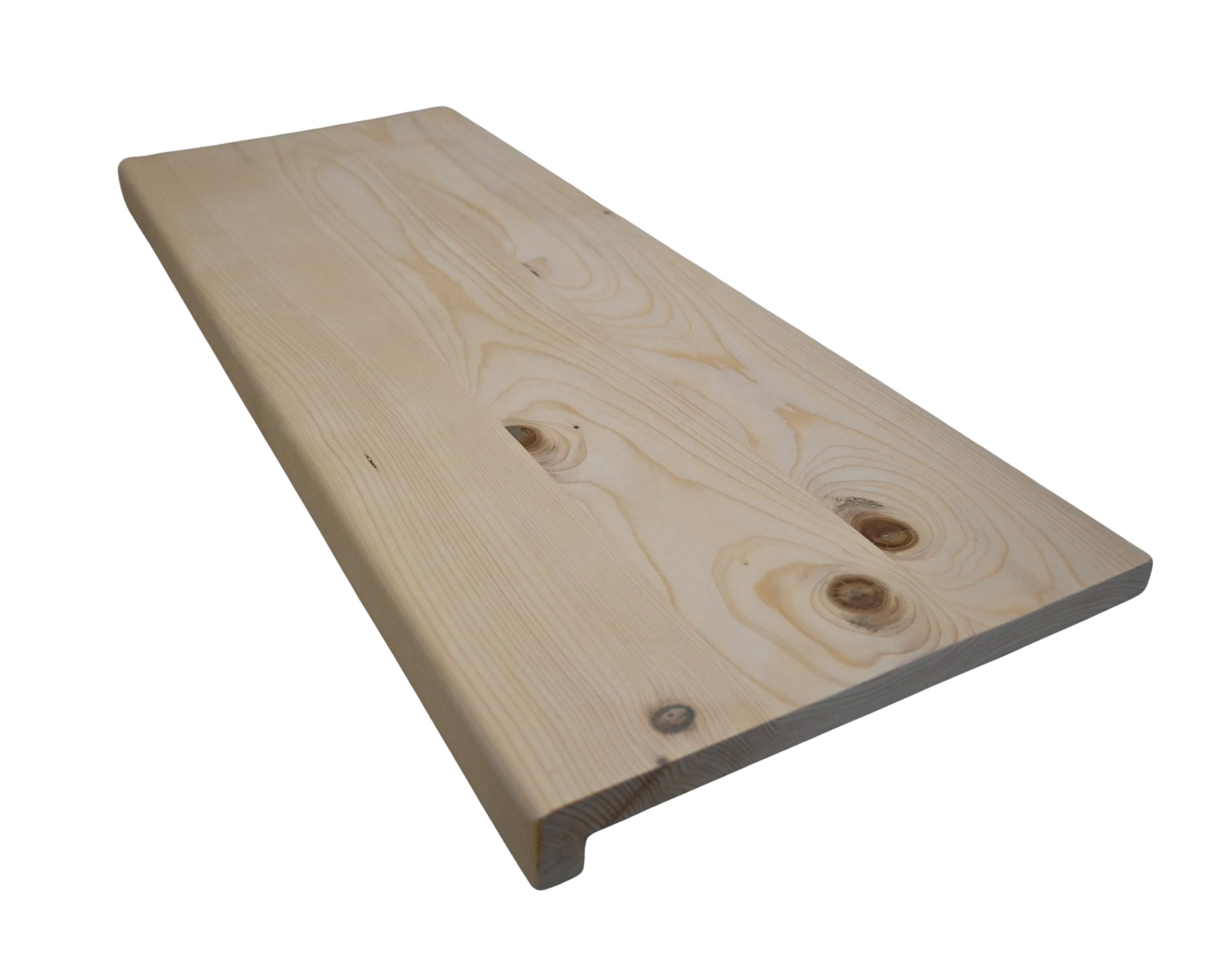 Fensterbank Renovierungsstufe Treppenstufe 20 mm Fichte, geölt o. natur (Breite: 20 cm, natur, Länge: 120 cm)
