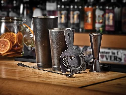 Miniatura 7 de Barfly 1 x Jigger de estilo japonés de 2 onzas, negro vintage