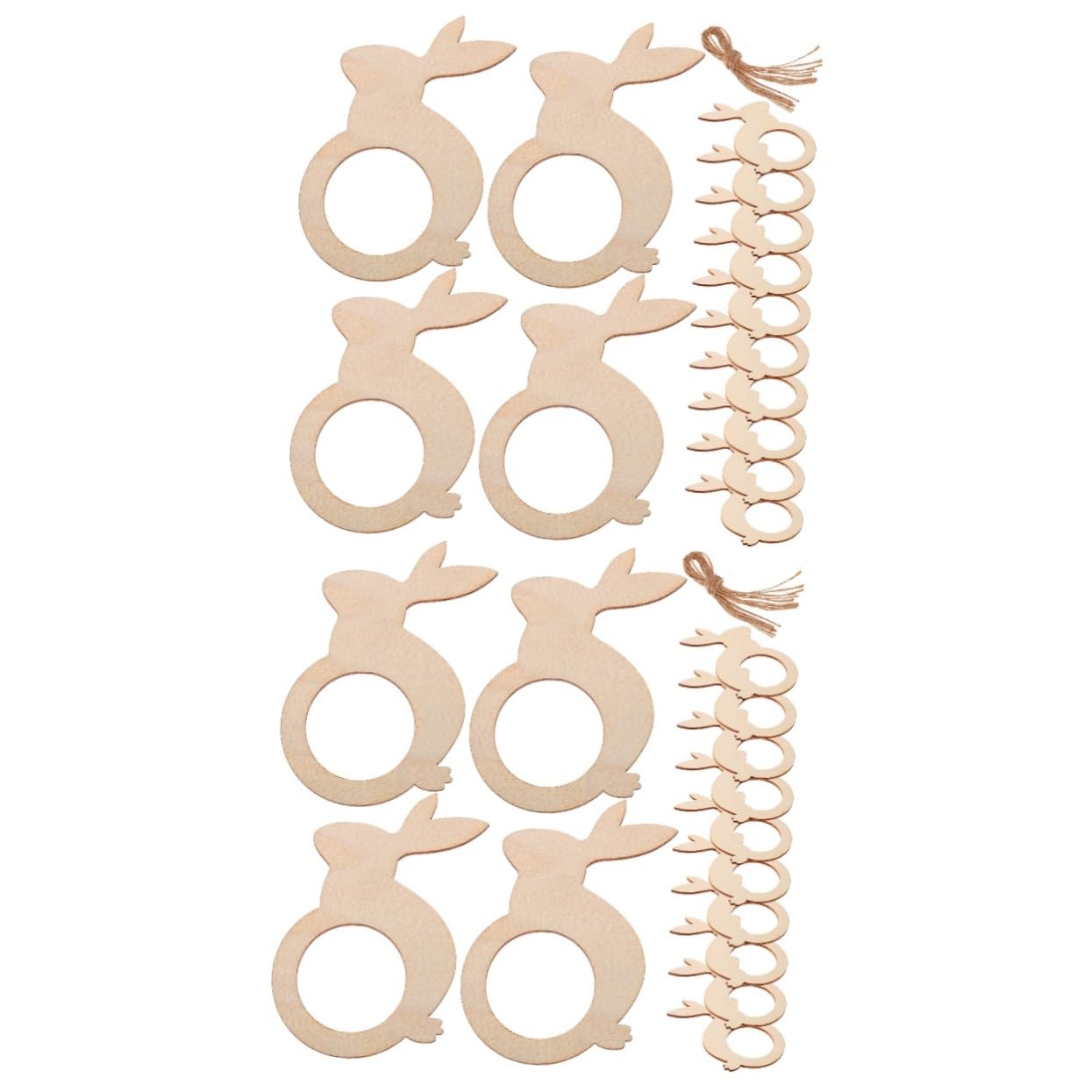 4 Set Portatovaglioli in Legno Fibbie Per Tovaglioli Dei Cartoni Animati Tovagliolo Da Tavolo Da Pranzo Fibbia Tovagliolo A Forma Di Coniglio Squisito Portatovagliolo 20 Pezzi*4