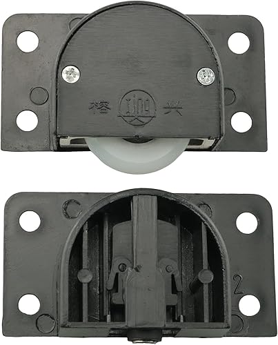HJGarden Armario Polea 1 Unidades Negro Armario Armario Puerta Corredera Ruedas Rodillos Muebles Hardware
