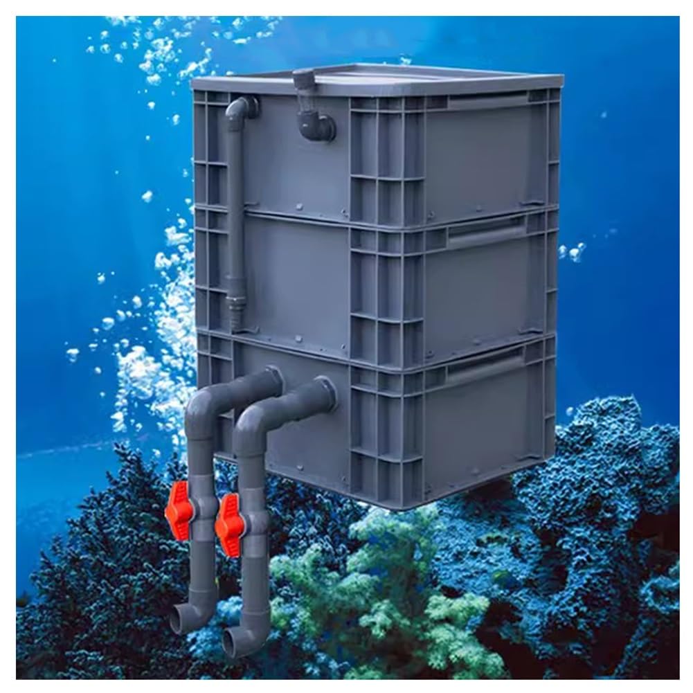 Filtre pour Aquarium d'eau Douce et d'eau de mer - Filtre à Bascule pour Aquarium (40 x 30 x 50 cm) - Pompe et Masses filtrantes Non incluses - Système de Filtration d'eau Efficace