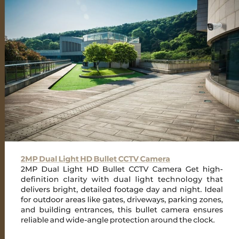 Image of Trueview 2MP Dual Light HD Dome and Bullet Wired CCTV Camera's with Built-in Mic | Works with DVR (TVI /AHD /CVI /CVBS) | All Time Color Vision, 3.6mm Lens, 20M IR, 15M White LED | H.265 Compression