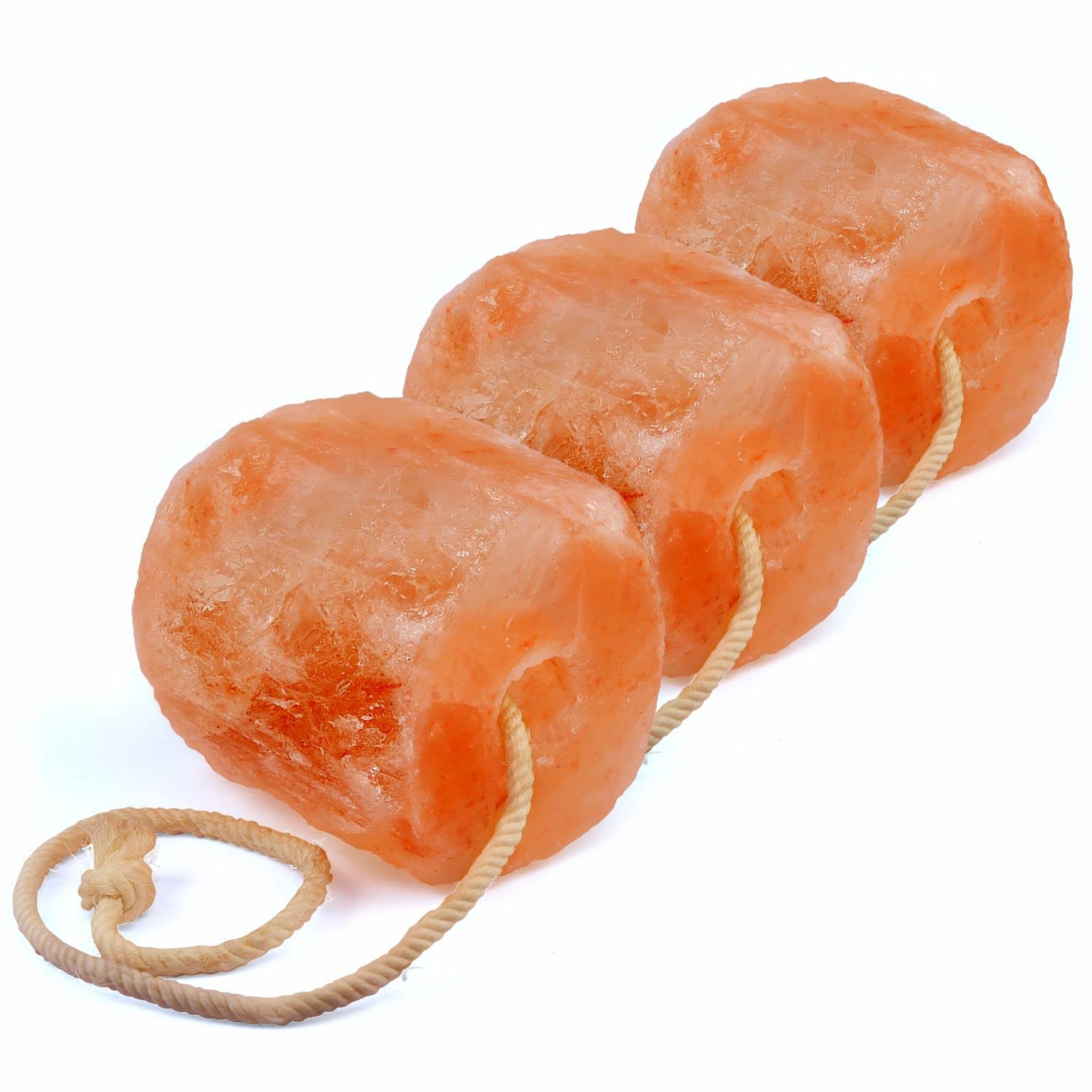 SalNatural 3 Pietre Di Sale Da 2 Kg Dall'Himalaya Della Salt Range Pakistan per Bovini, Caprini