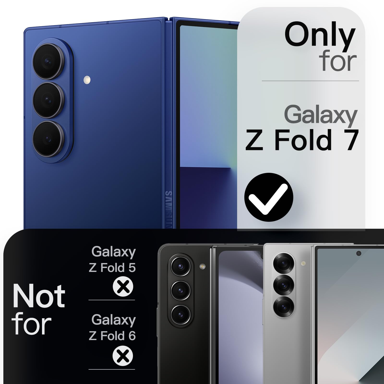 JETech Slim Case for Samsung Galaxy Z Fold 7, Blue — Amazon image 2