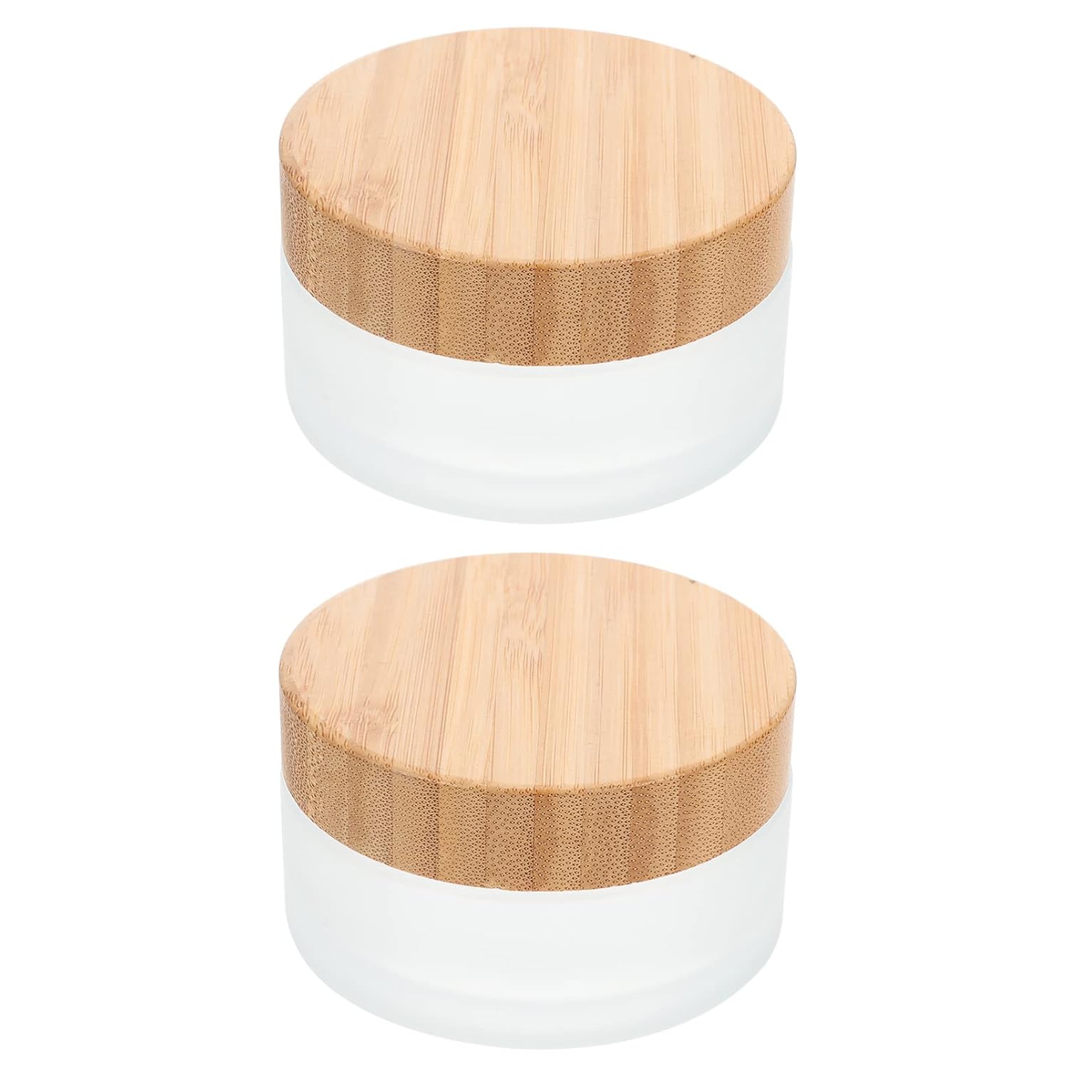COOPHYA 2pcs Scrub Cream Bottle Lip Balm Small Glass Jars