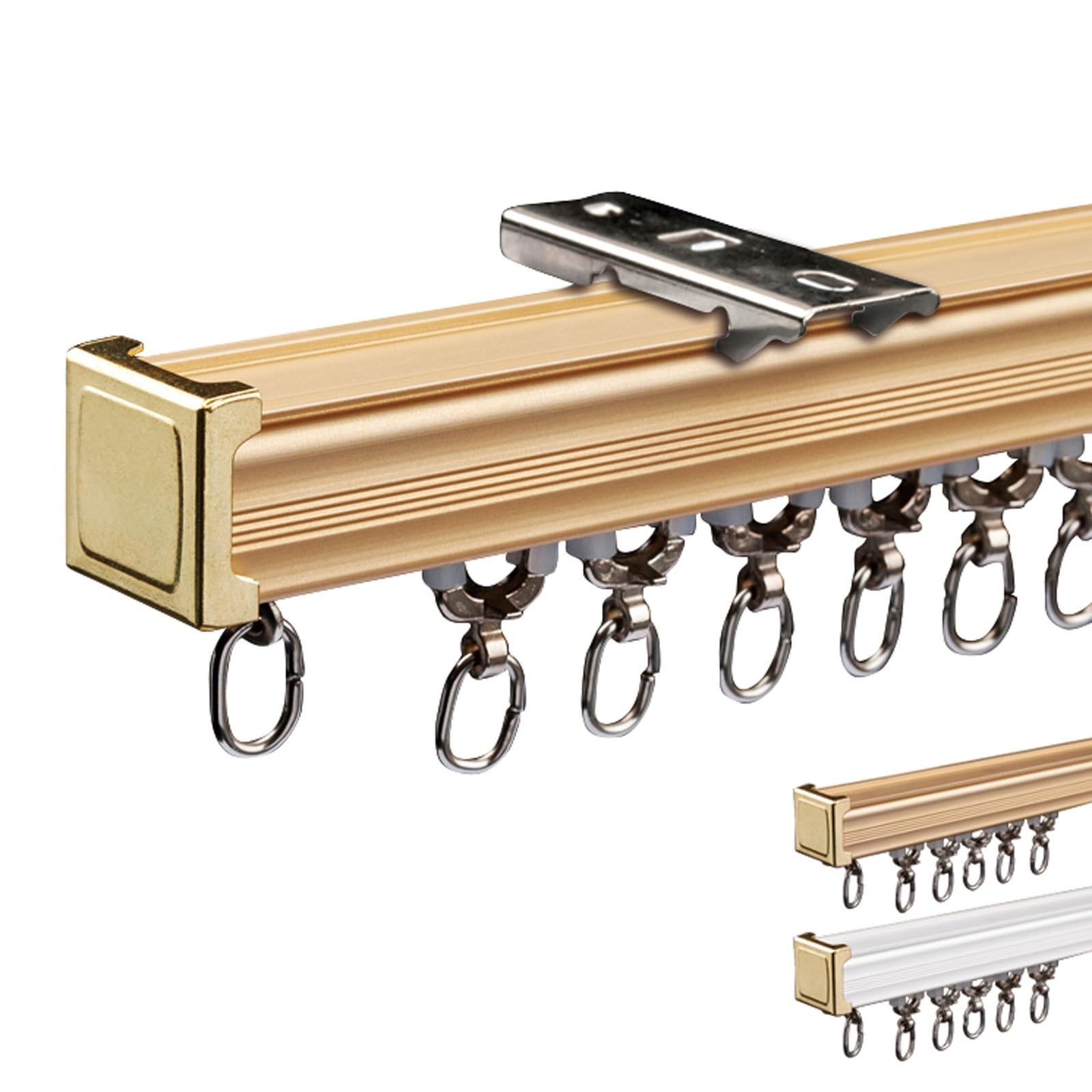 Ceiling Track Heavy Duty Drapery Rod Sliding Curtain Rail Aluminum Tracks
