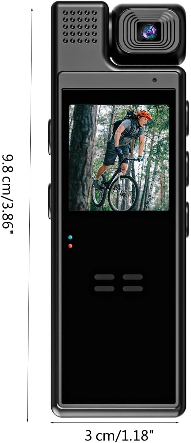 L9 Mini Camera with dimensions 9.8 cm (3.86 inches) length and 3 cm (1.18 inches) width